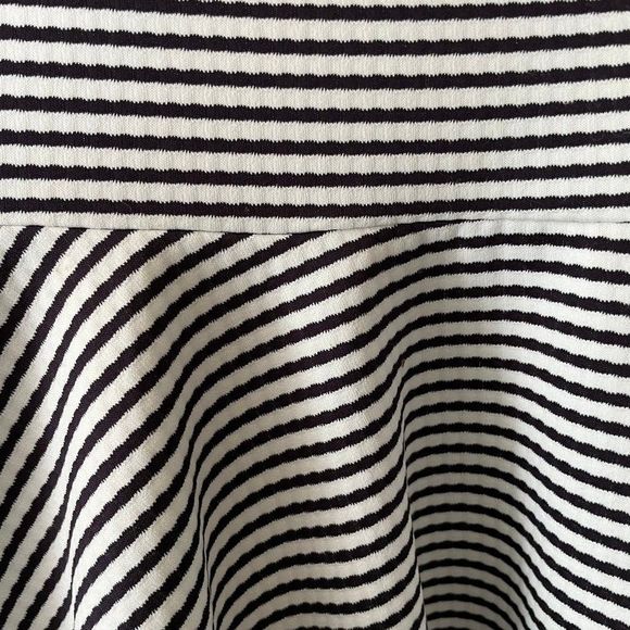 Trina Turk Black and White Stripe Mason Short Sleeve Mini Dress - Picture 4 of 9
